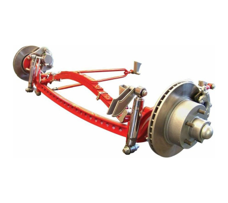 RHD 1928-1931 Ford Model A Deluxe Four Link Drilled Solid Axle Kit