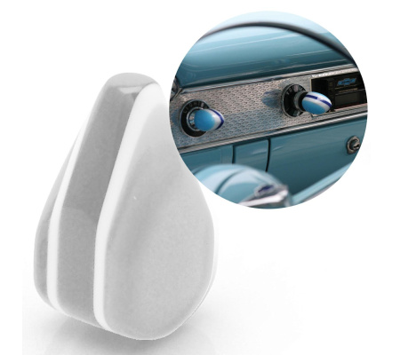 White Small Tear Shape Dash Knob