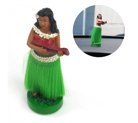 Dancing Hawaiian Grass Skirt Hula Girl Doll