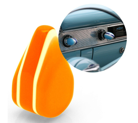 Orange Small Tear Shape Dash Knob