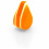 Orange Small Tear Shape Dash Knob