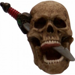 Skull with Dagger Custom Shift Knob and Topper