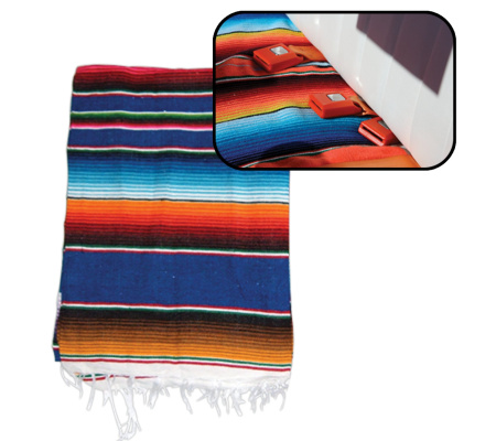Hot Rod Interior Kit - Blue Authentic Mexican Indian Blanket