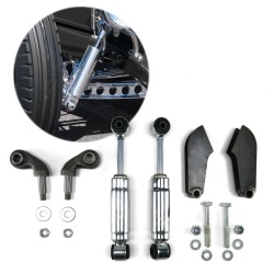 Universal Solid Axle Chrome Shock Kit with Mounts