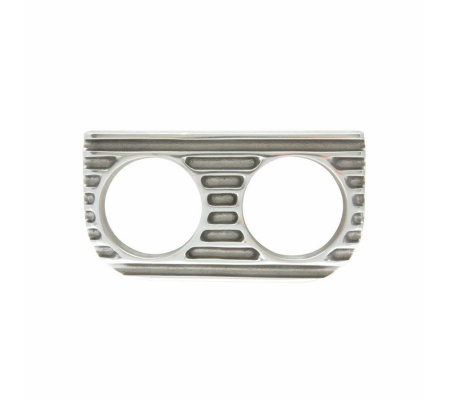 Finned Alloy Duel Gauge Bezel Dash Panel Pod Mount - 52mm