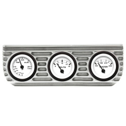 Vintage Finned 3 Gauge Bezel Mount w/ Aurora Boost, Volt and Water Gauges