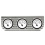 Vintage Finned 3 Gauge Bezel Mount w/ Aurora Fuel, Oil and Volt Gauges
