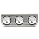 Vintage Finned 3 Gauge Bezel Mount w/ Aurora Fuel, Volt and Water Gauges