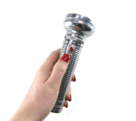 Chrome Vintage Flashlight ~ 5 LED