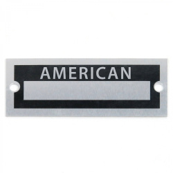 Blank Data Vin Plate - American