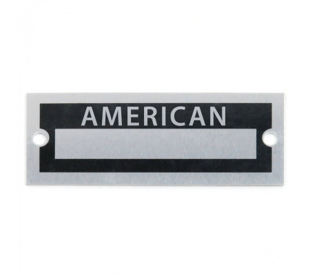 Blank Data Vin Plate - American
