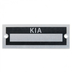 Blank Data Vin Plate - Kia