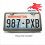 Mobil Flying Horse Pegasus License Plate Topper
