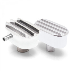 Finned Breather Unit Pair - One Plain and One with PCV Valve