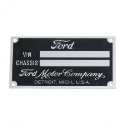 Ford VIN Plate
