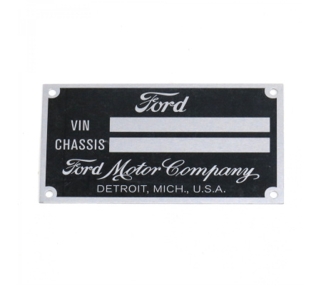 Ford VIN Plate