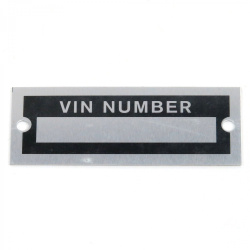 VIN Number Plate