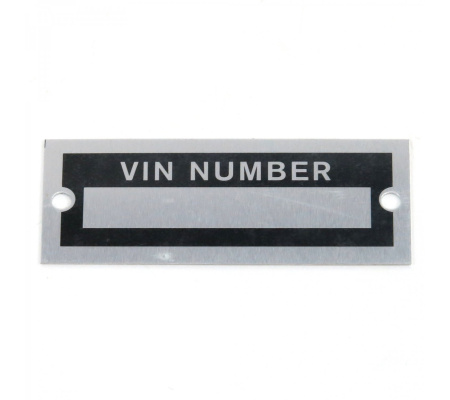 VIN Number Plate