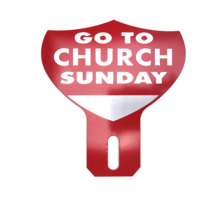 Go To Church Sunday License Plate Topper