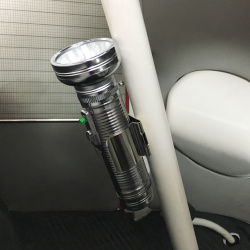 Metal Vintage Flashlight with Heavy Duty Clamp - 5 LED with SOS (2 Position)