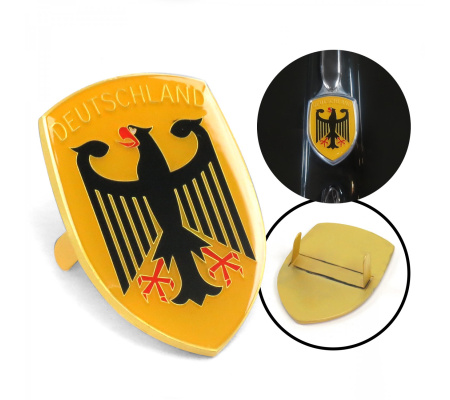 VW German Deutschland Hood Badge Crest