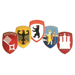 Berlin, Deutschland, Breman, Hamburg, St. Christophorus Hood Emblem Crest 5 Pack