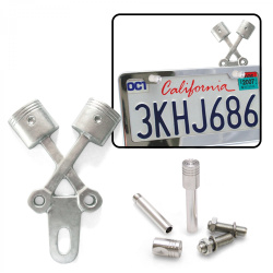 Piston Style Kit with License Plate Topper & Plate Bolts