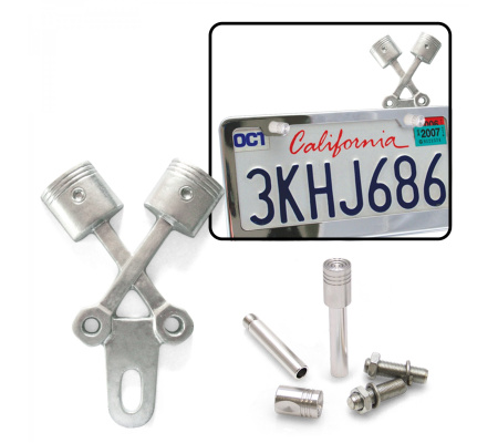 Piston Style Kit with License Plate Topper & Plate Bolts