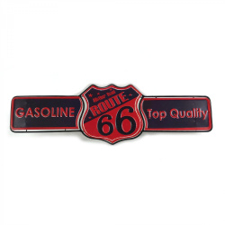 Layered Route 66 Metal Sign