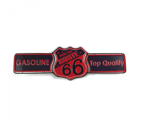 Layered Route 66 Metal Sign