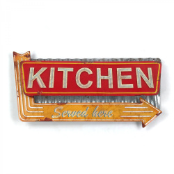 Kitchen Layered Metal Wall Sign
