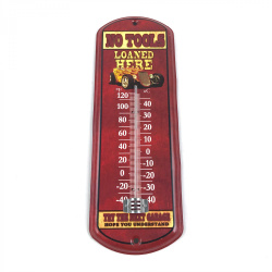 Retro Hotrod Metal Wall Mount Thermometer