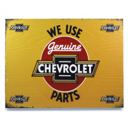 We Use Genuine Chevrolet Parts Wooden Sign