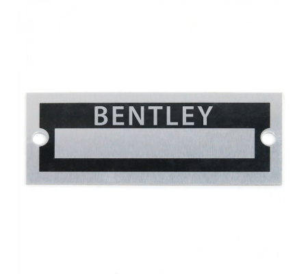 Blank Data Vin Plate - Bentley