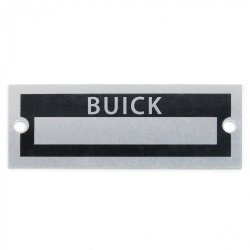 Blank Data Vin Plate - Buick