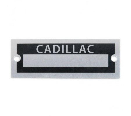 Blank Data Vin Plate - Cadillac