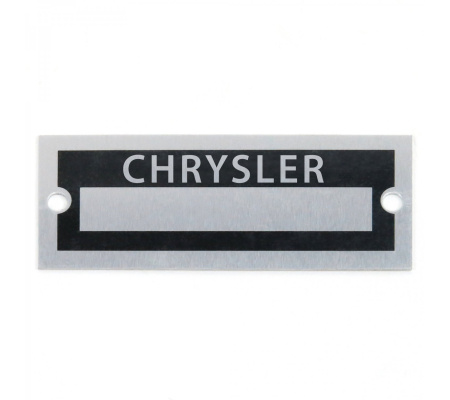 Blank Data Vin Plate - Chrysler