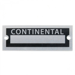 Blank Data Vin Plate - Continental
