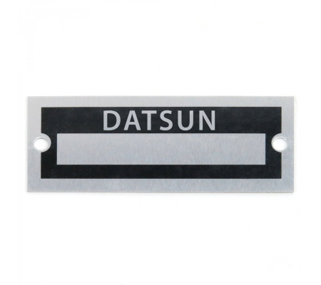 Blank Data Vin Plate - Datsun