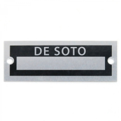Blank Data Vin Plate - De Soto