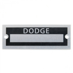Blank Data Vin Plate - Dodge