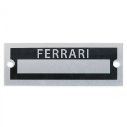 Blank Data Vin Plate - Ferrari