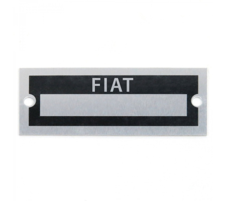 Blank Data Vin Plate - Fiat