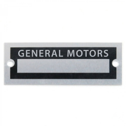 Blank Data Vin Plate - General Motors