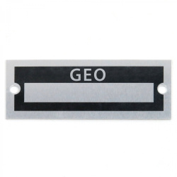 Blank Data Vin Plate - Geo