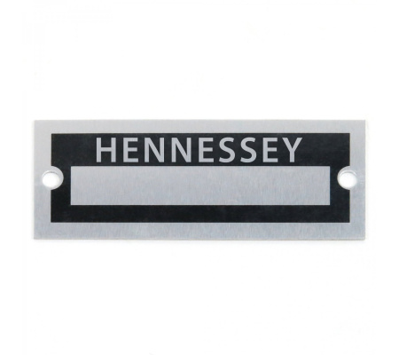 Blank Data Vin Plate - Hennessey
