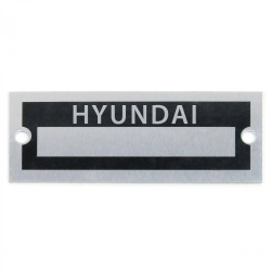 Blank Data Vin Plate - Hyundai