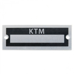 Blank Data Vin Plate - KTM