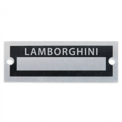 Blank Data Vin Plate - Lamborghini