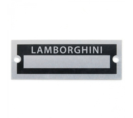 Blank Data Vin Plate - Lamborghini